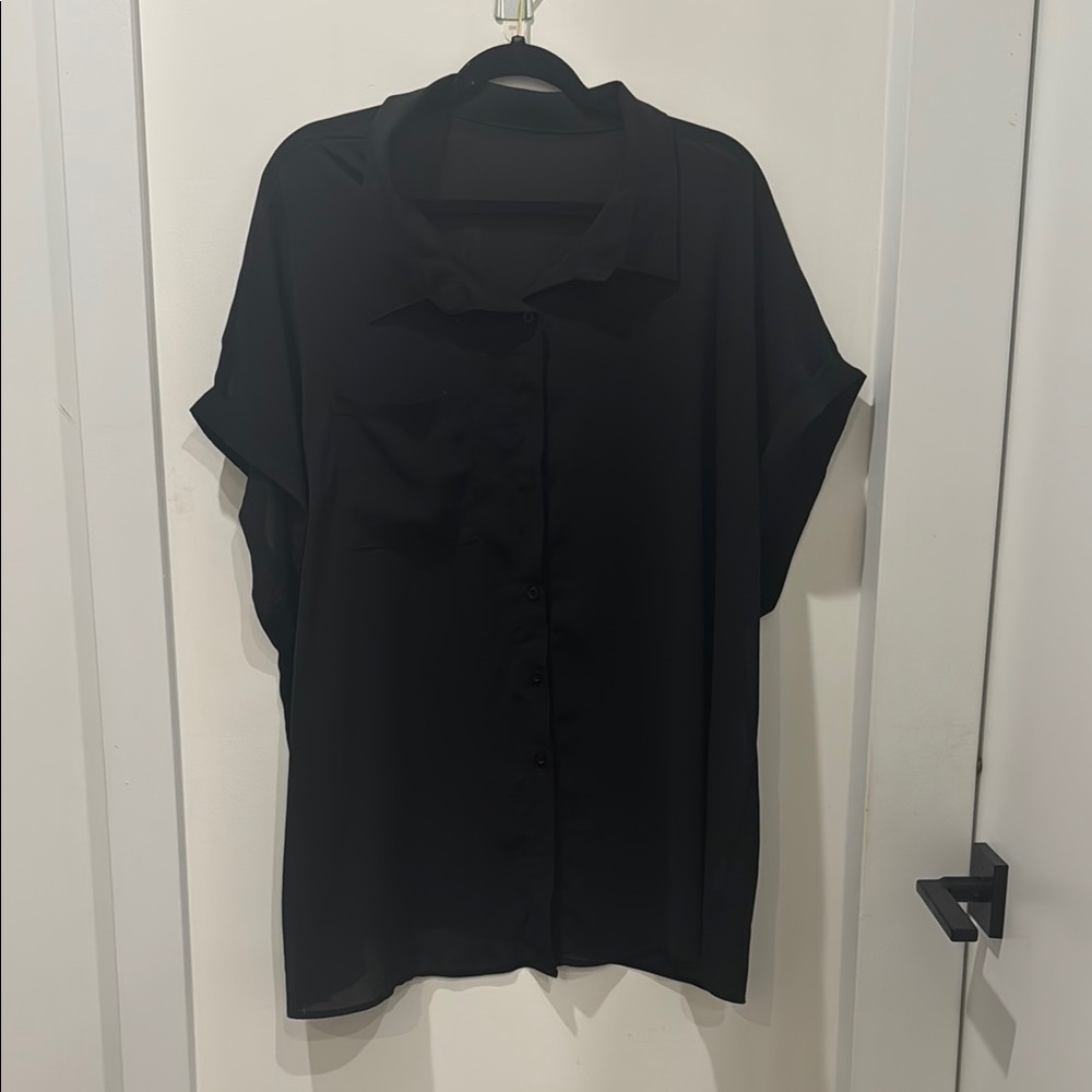 SHEIN Curve Elegant Black Blouse